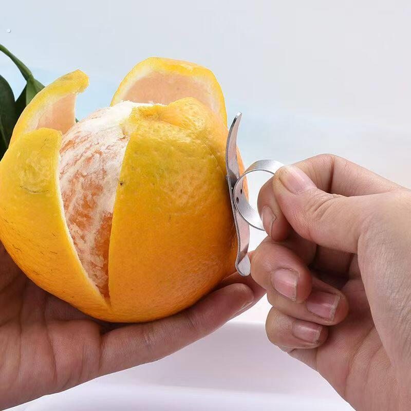 家用厨房不锈钢指环剥橙器开石榴橘子柚子脐橙剥皮开橙器剥皮神器