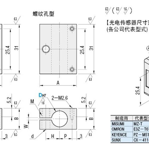 光电传感器安装用固定夹KSTK KSTM KSTW KSTB KSTS KSYK KSYM KSY