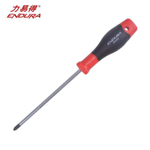 ENDURA力易得E6271-6288十字S2橡塑柄螺丝批带磁耐用坚固螺丝刀