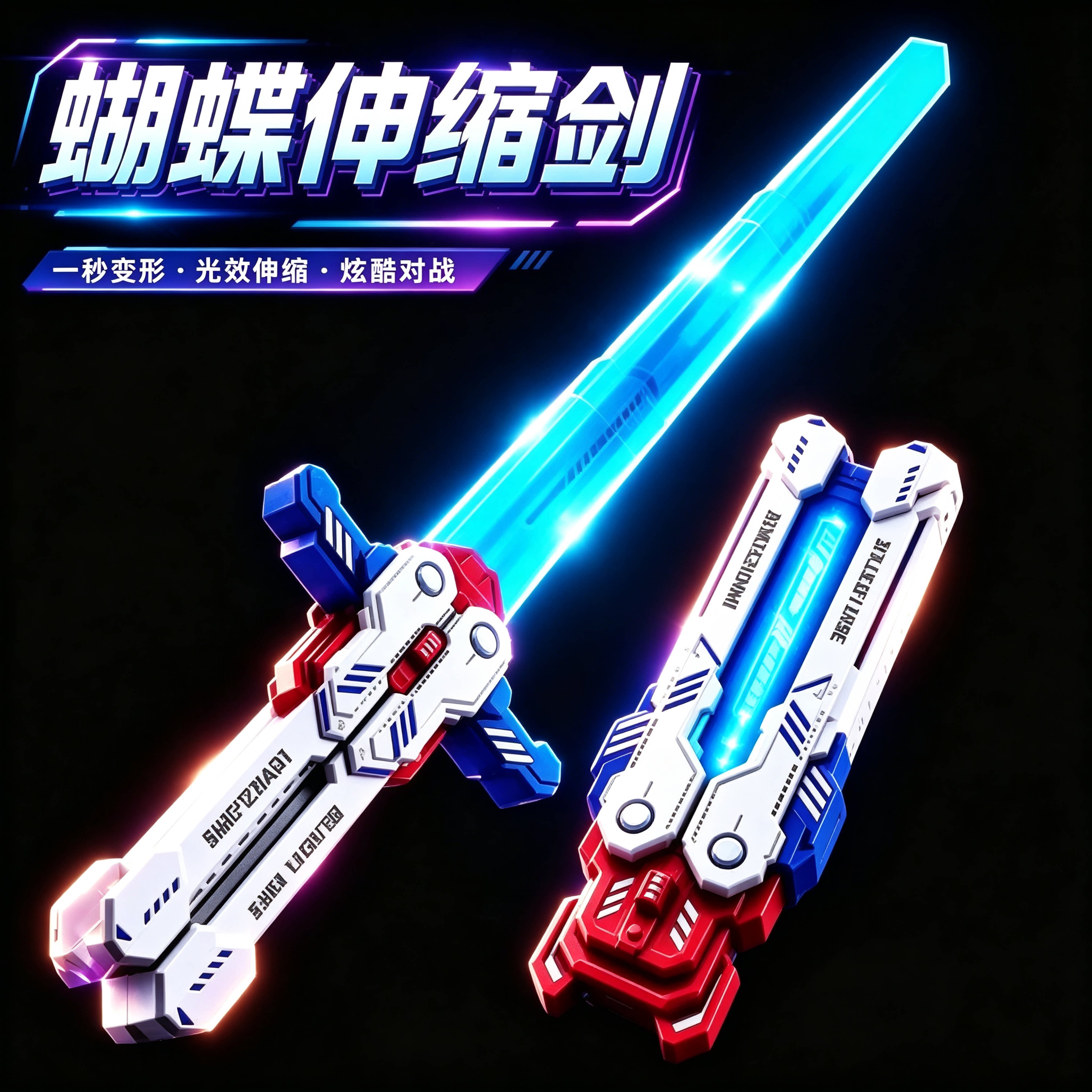 【新品爆款】蝴蝶伸缩光剑图片
