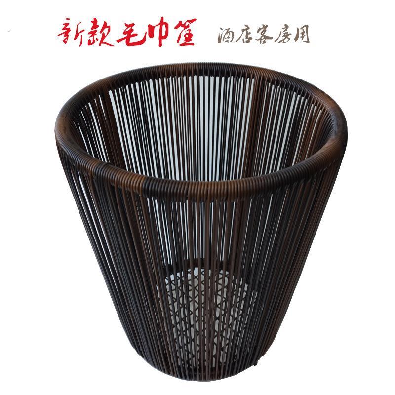 出口欧美爆款日式新款酒店藤编篮现货储物篮脏衣篓脏衣篮零售