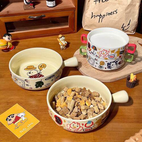 猫碗陶瓷猫食盆猫咪喝水碗猫粮碗猫饭碗大容量防打翻大口径宠物碗