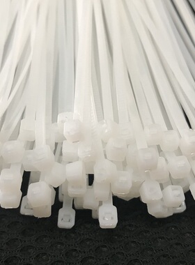 新料环保加粗耐老化白色黑色塑料尼龙扎带4X200mm足数500条捆扎带