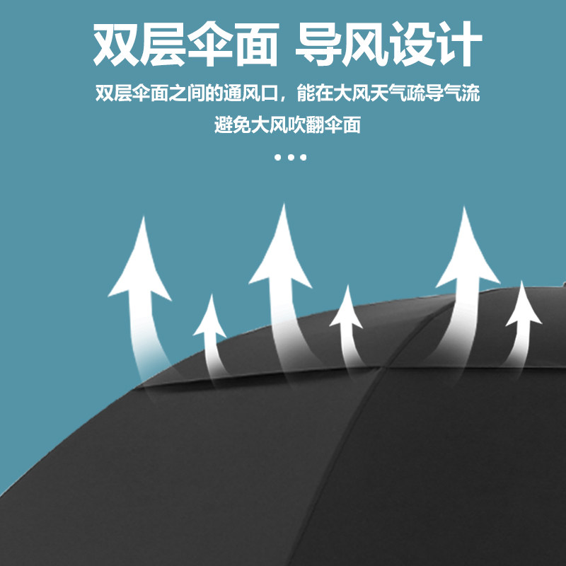 超大商务雨伞大号男特大号伞三人四人长柄直柄家庭暴雨专用伞抗风