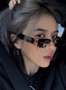 虞书欣欧美网红长方形个性太阳眼镜女男蹦迪街拍眼镜超酷小红书太