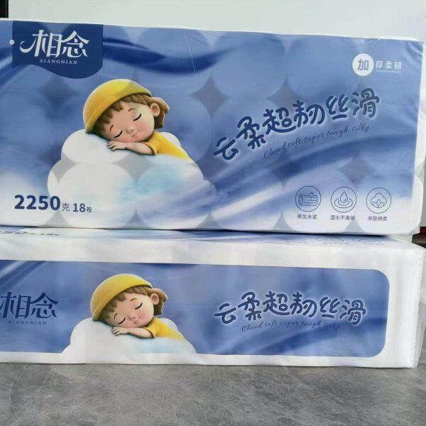 相念卫生纸2250克妇柔5层18卷加厚卫生纸家庭用纸粗卷卫生纸