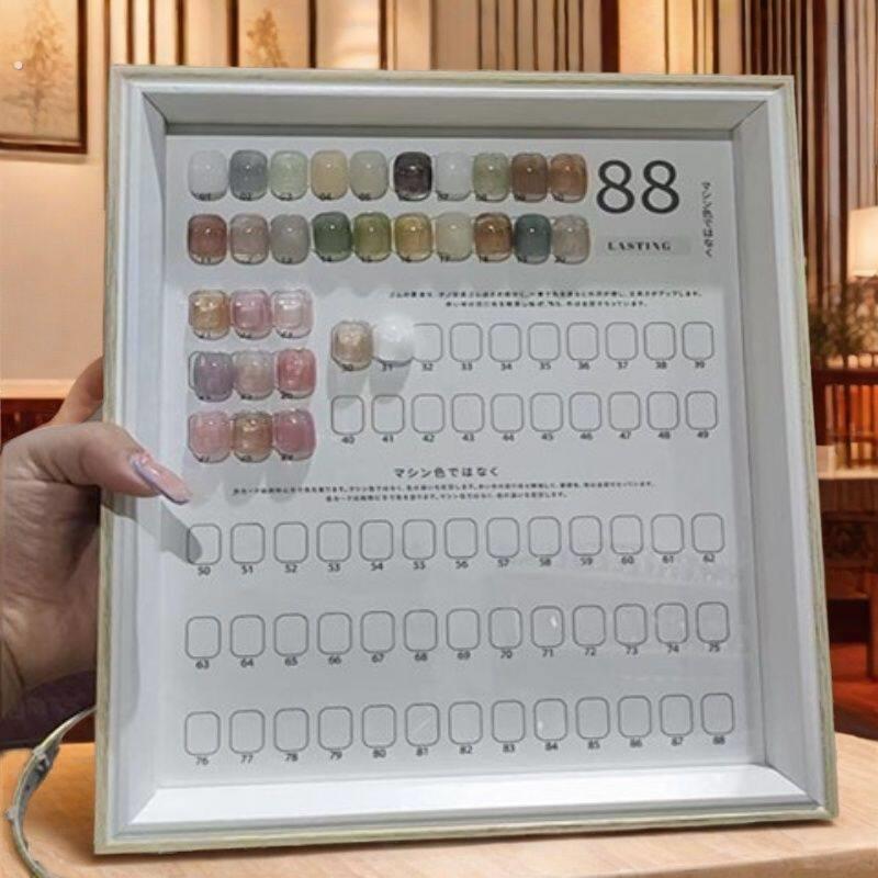 美甲展示板美甲展示板相框色板展示色卡挂墙12色24色甲油