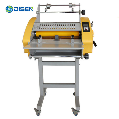 3866自动进纸覆膜机带米线修边防卷电动覆膜机laminating machine