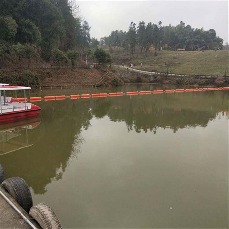 聚乙烯自浮式景区拦船200*1000空心塑料浮筒 水面杂草泡沫拦截
