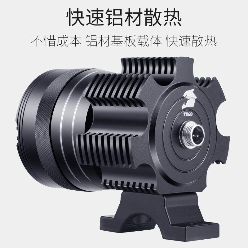 摩托车led大灯超亮强光灯踏板车铺路射灯一对外置改装辅助灯爆闪