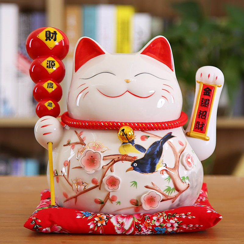 电动摇手招财猫摆件开业大号生意兴隆店铺家用自动招手发财猫礼品