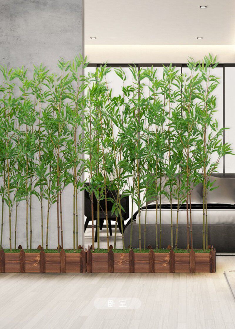 仿真竹子假植物室内装饰隔断室外庭院摆件屏风造景绿叶子景观底座