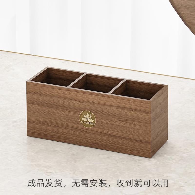 化妆刷收纳筒家用卧室梳妆台桌面木质多格化妆刷桶化妆品收纳盒子