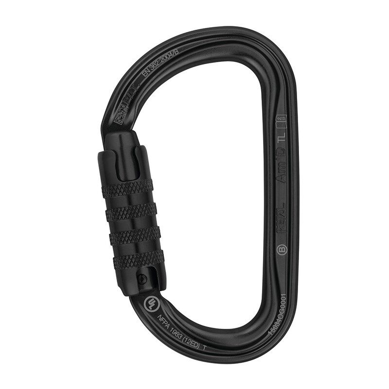 攀索PETZL AmD M34AB PL攀岩登山救援D型自动锁半久锁定主锁现货