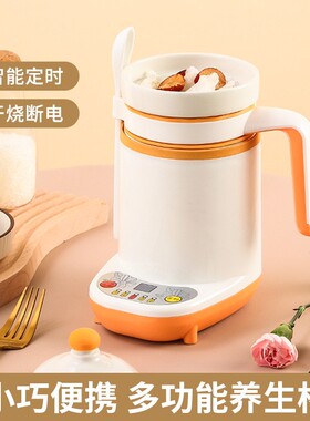 多功能养生电炖杯陶瓷内胆智能电煮锅迷你煮粥加热电水杯办公室小