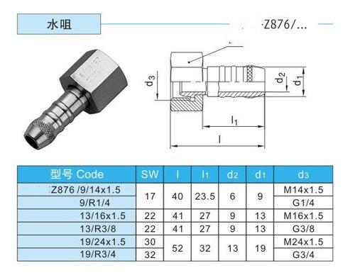 供应HASCO接头Z876/13/R3/8/90度模具快速接头Z876/9/R1/4