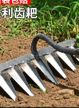农用翻土神器翻地锄头四齿钢叉子铁叉子园艺松土工具家用挖葱蒜