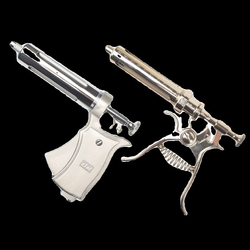 不锈钢半自动连续注射疫苗器兽用注射注器可调猪牛羊鸡打针注射器