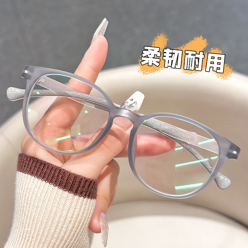 儿童硅胶近视眼镜女童超轻护眼专业配防蓝光辐射小孩眼睛框架