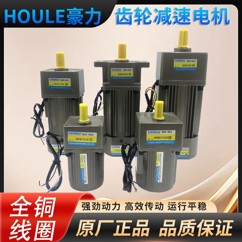 豪力调速减速电机传送输送带小型机一体单相齿轮220V可调变速马达