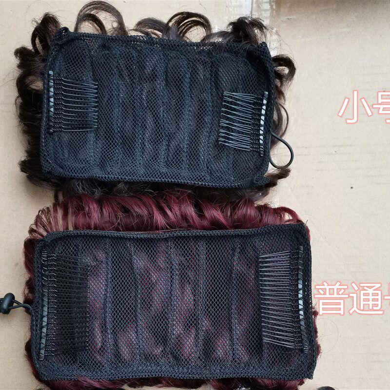 假发真人发旗袍盘发器新娘盘头拉花大号花苞卷发包发圈蓬松复古