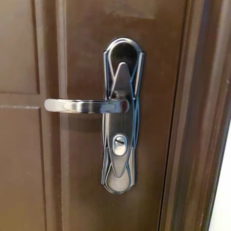 黑金刚步阳防盗门通用型门把手执手锁具9025门木门锁家用大门锁