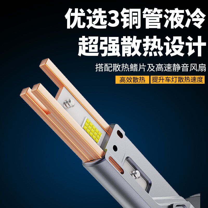 24V货车LED大灯H1H7超亮透镜激光远近光一体H4改装强光前雾灯泡H3