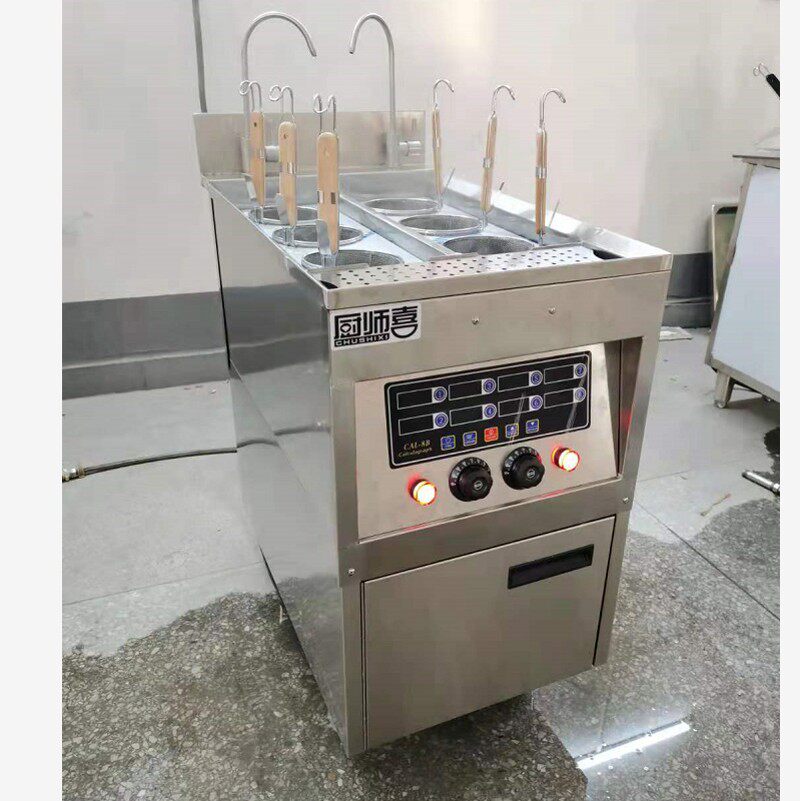 定制全自动电热升降煮面炉商用三六头九孔智能饺子冒菜麻辣烫机锅