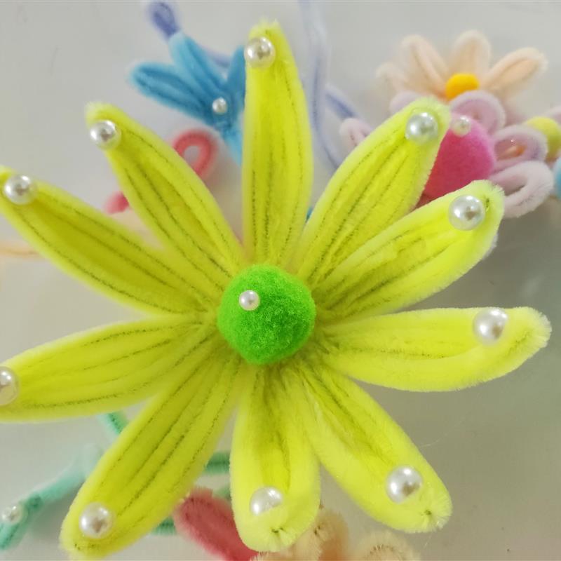 扭扭棒手工diy花花头饰幼儿园儿童节礼物表演服配饰公主裙配饰
