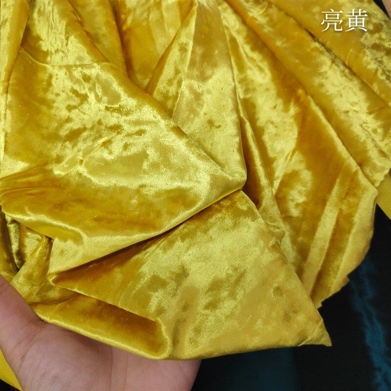 纯色钻石绒金丝绒冰花绒面料连衣裙旗袍上衣裤子套装服装布料
