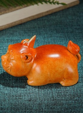 黄铜桌面貔貅摆件《否极泰来》铜工艺品 家居饰品 铜手把件 礼品