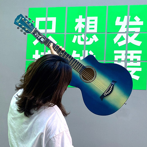 班士顿初学者民谣吉他38寸新手入门41寸单板男生女生专用吉他乐器