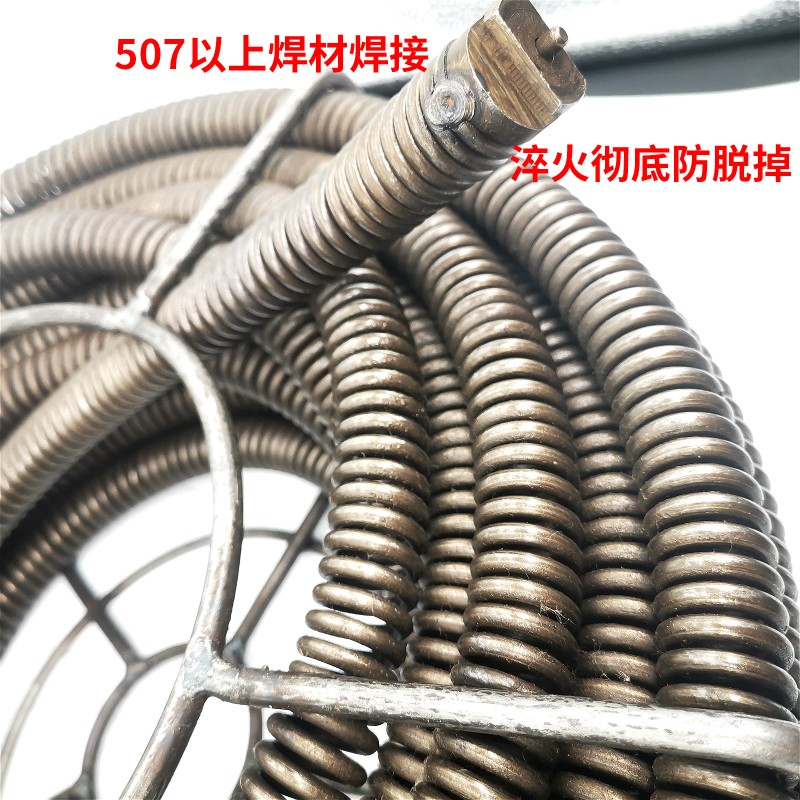 150型疏通机22毫米加密弹簧软簧钢丝软轴清洁下水道管道弯道绞鞭