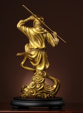 纯黄铜齐天大圣孙悟空摆件家居客厅斗战胜佛美猴王猴子工艺装饰品