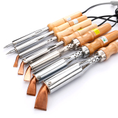 大功率电烙铁100W200W300W 木柄维修焊接工具洛铁 焊广告字外热式