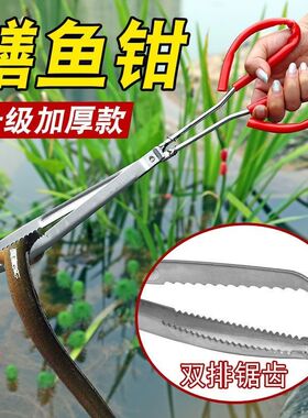 黄鳝夹鳝鱼钳抓鱼泥鳅龙虾黄善螃蟹夹子钳子防滑专用工具赶海神器