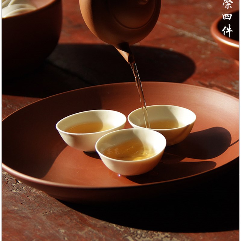 老茶鬼 黄甲荣 潮州干泡盘 手拉壶承 干泡式 潮式工夫茶 朱泥