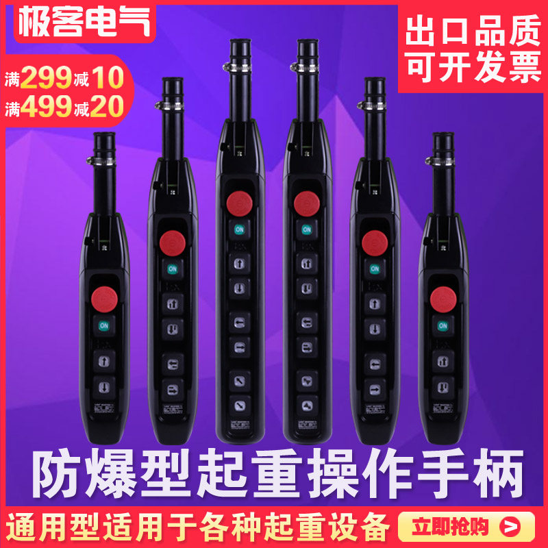 防爆型双速电动葫芦开关高低快慢速隔爆T6按钮起重手电门行车手柄