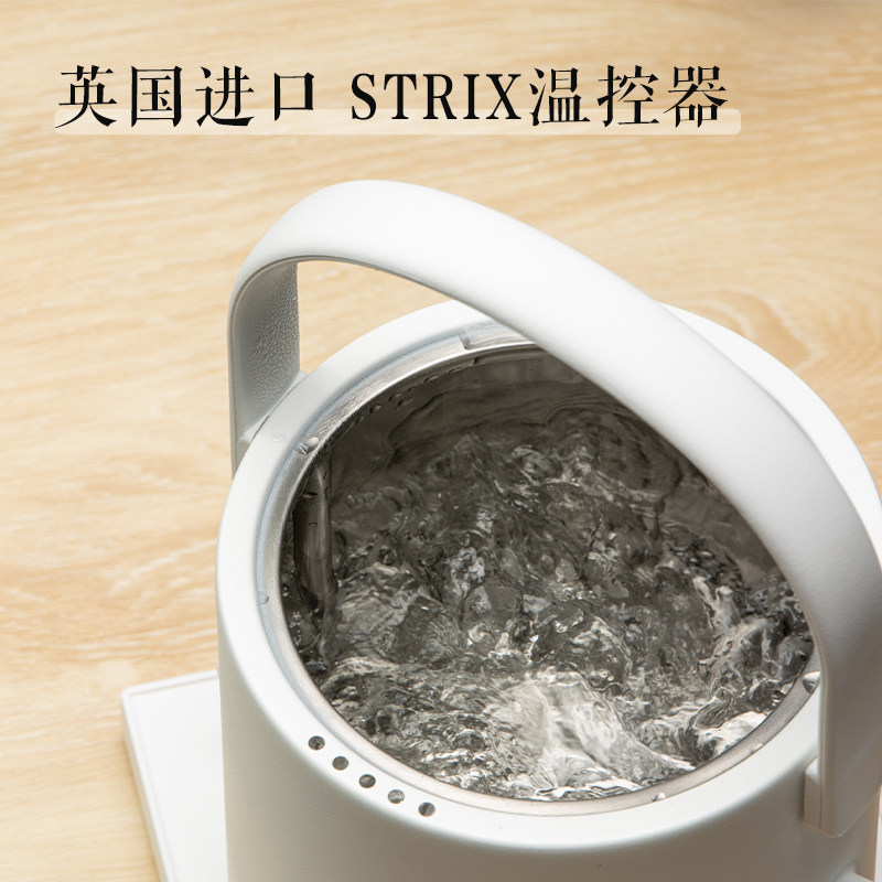 Maxwin不锈钢电热水壶0.8L长嘴随手泡 茶人专用英国STRIX温控自动
