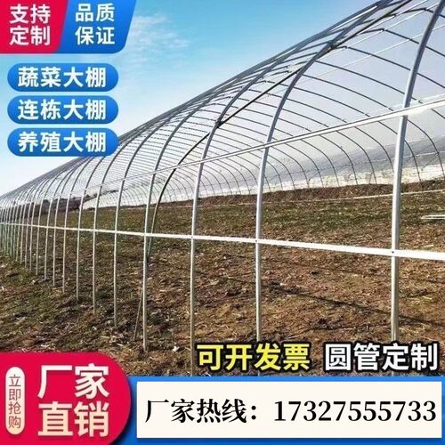 骨架大棚温室大棚支架全套养殖大棚蔬菜骨架大棚连身连栋厂家定制
