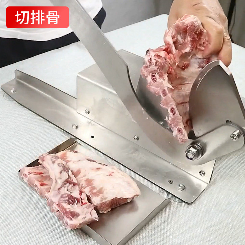 切肉切骨机手动切猪蹄棒骨大骨铡刀小型牛羊排脊骨家商用剁排骨机