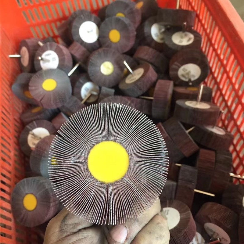 带柄叶轮百叶轮砂布磨头带柄百叶磨头带柄页轮打磨头除锈25/30/40