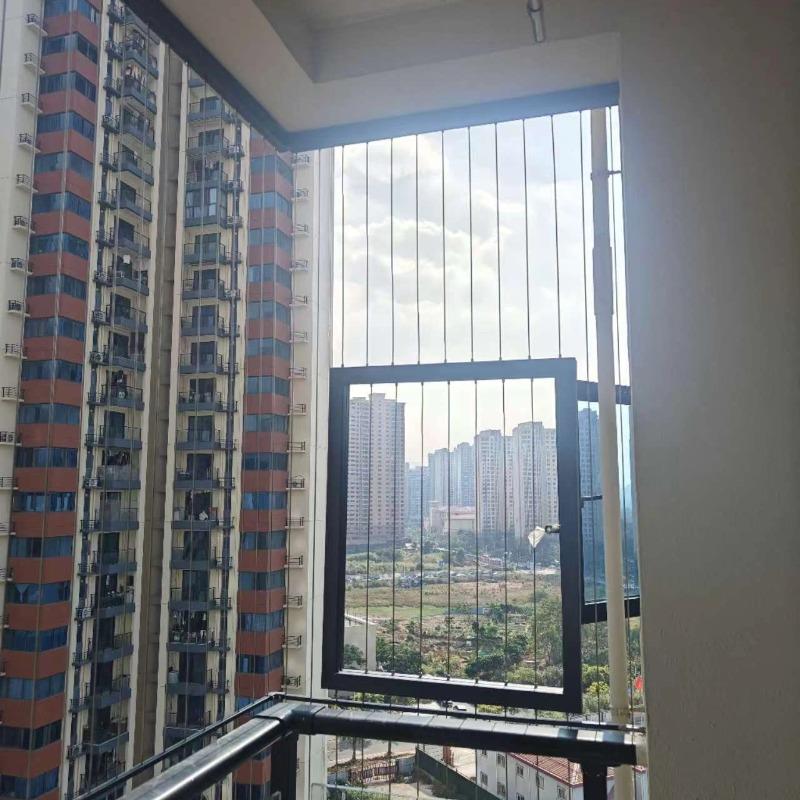 阳台实心钢条隐形防盗网不锈钢新型防盗窗防护网深圳东莞惠州广州