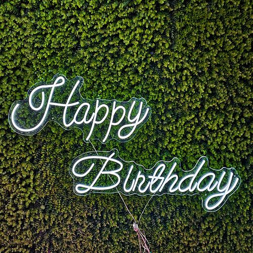 生日快乐led灯Happybirthday发光字母灯牌霓虹灯定制求婚布置装饰