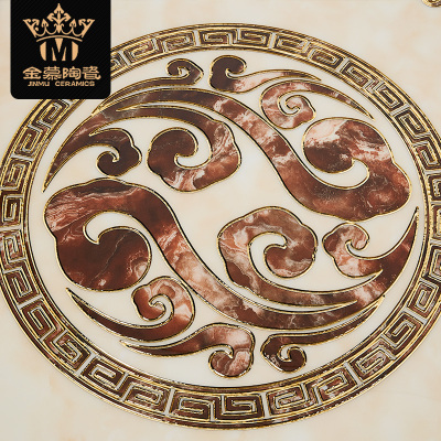 地砖拼花瓷砖客厅入户玄关祥云拼图地板砖仿水刀拼花餐厅中式地砖