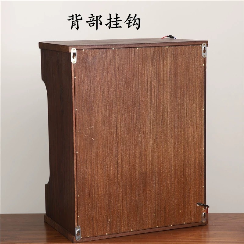桐实木佛龛带灯壁挂式家用神龛观音财神吊柜供佛神台挂墙现代简约