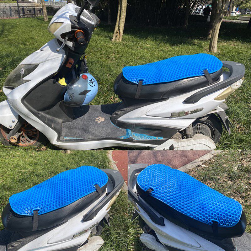 电动车硅胶坐垫套夏季摩托车凝胶凉垫冰垫座垫透气防晒隔热送外卖