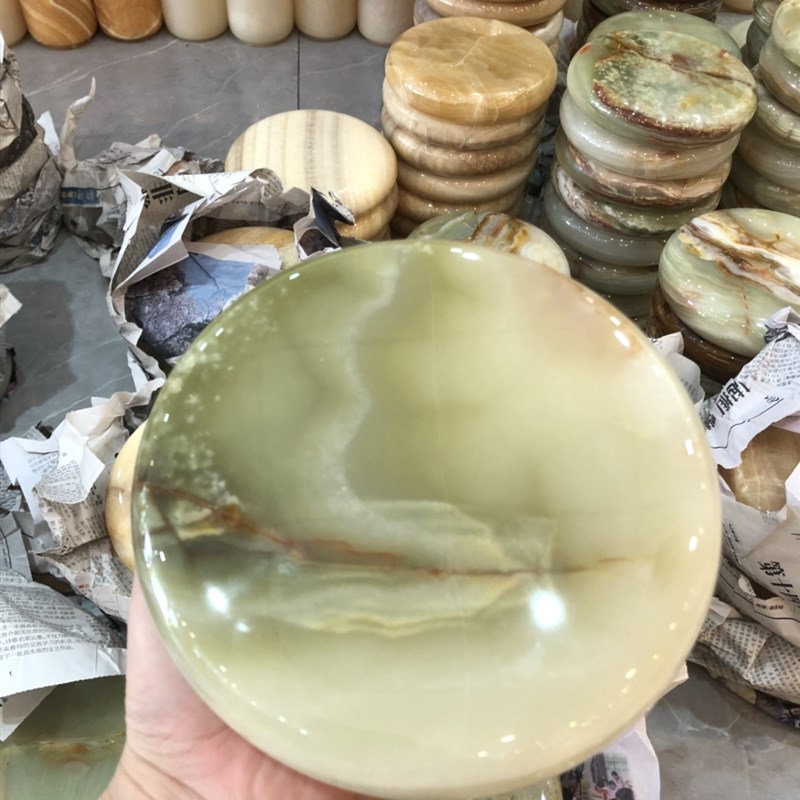 天然乌龟晒台16cm大鹅卵玉石盆缸扁平造景晒背石观景石壶承摆件