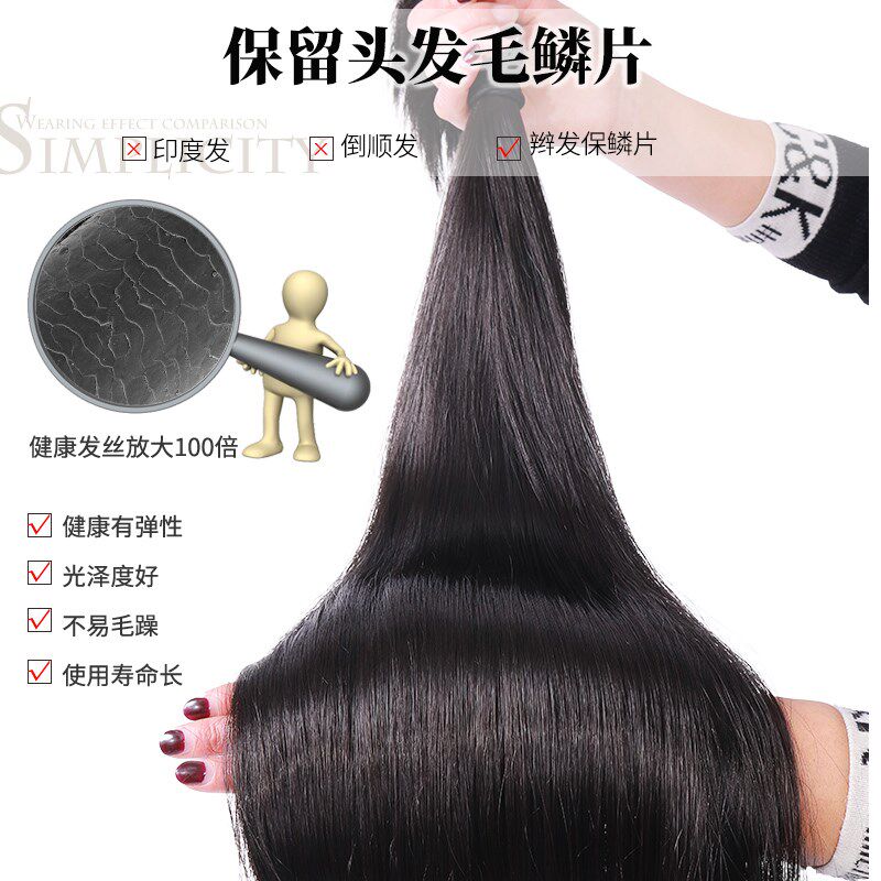 假发女短发短卷发真人发丝中长发中老年妈妈全真发全头套自然蓬松