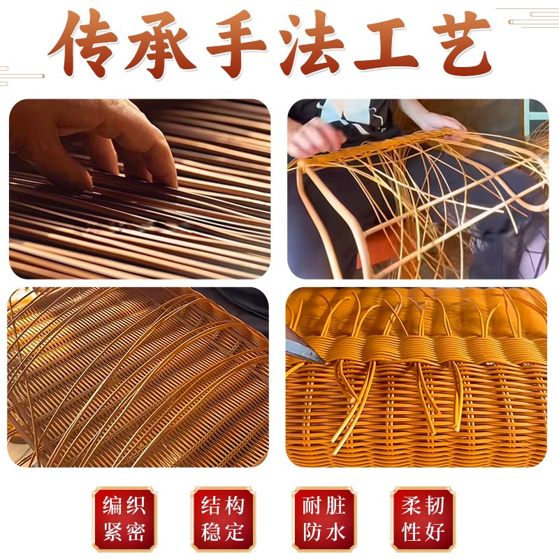 手工藤编织透心凉枕头中空透气竹颈椎修复助睡眠夏天季可水洗家用